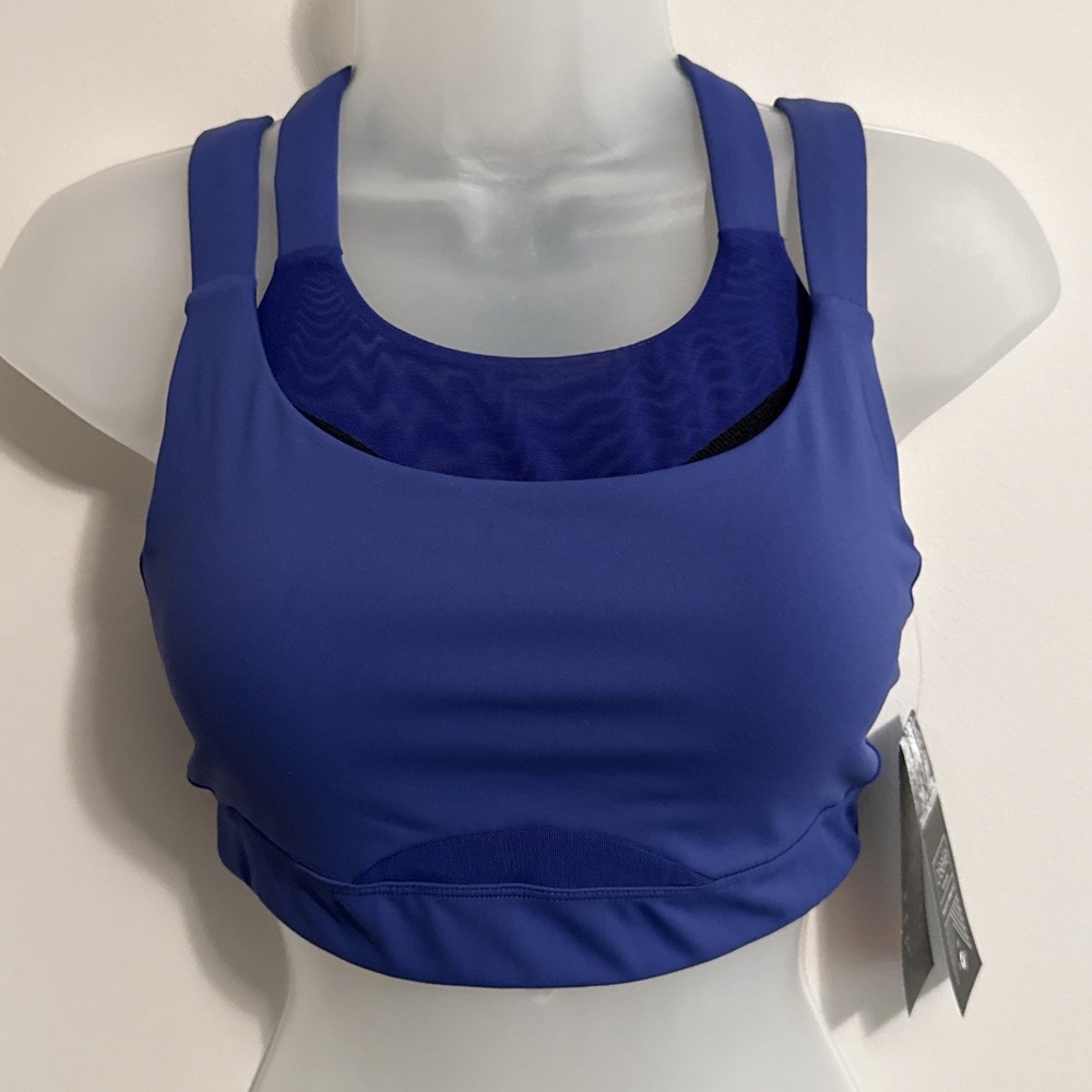 Oiselle Sisters Bra High Impact Sports Women Size 34C Lapis Blue 907120 NWT